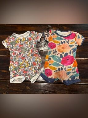 The Simple Seed Floral Short Sleeve Baby One-Piece Rompers